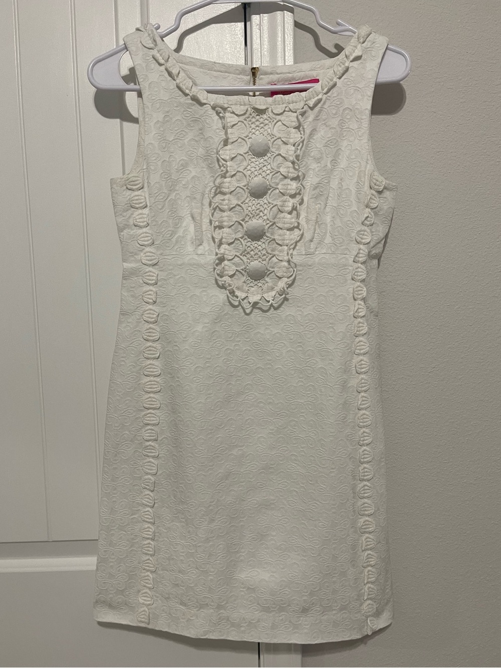 Lilly Pulitzer White Jacquard Shift Dress